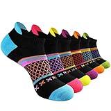 eallco Womens Ankle Athletic Socks Short Running Socks Sports Half Cushioned Socks Size 9-11 For Women 6 Pairs