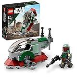 LEGO Star Wars Boba Fett's Starship Microfighter 75344, Building Toy Vehicle with Adjustable Wings and Flick Shooters, The Mandalorian Set for Kids