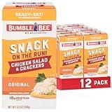 Bumble Bee Snack on the Run Chicken Salad with Crackers Kit, 3.5 oz (Pack of 12) - Ready to Eat, Spoon Included - Shelf Stable & Convenient Protein Snack