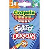 Crayola Crayons, 6-1/4”, Swirl, Pack Of 24 Crayons