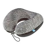 Go Travel American ZZZ's Comfortable Neck Pillow, Travel Pillow for Uninterrupted Sleep, Memory Foam Pillow for Everyday Commute, Airplane, Bus, Car, and Gaming, Travel Essentials, Made in USA, Blue