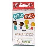 Letz Talk Conversation Cards for Teens - Conversation Starters - Build Confidence & Emotional Intelligence, Family Games for Kids & Adults - Classroom Must Have - Therapy Game