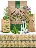 Organo Republic 18 Culinary Herbs Seeds Variety Pack - 10,180+ Heirloom, Non-GMO, Herbs Seeds for Outdoor and Indoor Home Gardening, Including Rosemary, Thyme, Oregano, Mint, Basil, Parsley