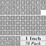 1 Inch Alphabet Letter Stencils for Painting - 70 Pack Letter and Number Stencil Templates with Signs for Painting on Wood, Reusable Alphabet and Numbers Stencils for Chalkboard Wood Signs & Wall Art