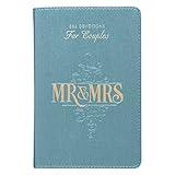 Mr. & Mrs. 366 Devotions for Couples Enrich Your Marriage and Relationship Blue Faux Leather Flexcover Devotional Gift Book w/Ribbon Marker