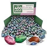 Hershys Chocolate Easter Eggs Milk Chocolate Candy Pastel Colors - 5 Pounds Approx 400 Pieces - Bulk Candy Individually Wrapped Milk Chocolates in Blue, Pink, Green Foil Pastel Color Foil - Easter Candy Eggs Celebrations Chocolate - Hershys Chocolates For Gifting Chocolate Candy For Easter Basket Stuffers - Perfect Snacks for Adults & Kids