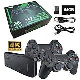 Kothab Wireless Retro Game Console,Retro Game Dongle,Plug & Play Video TV Game Dongle within 20000+ Games Built-in, 9 Classic Emulators, 4K HD Nostalgia Game for TV, Dual 2.4G Wireless Control