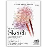 Strathmore 200 Series Sketch Pad, 9x12 inch, 100 Sheets, Tape Bound - Artist Sketchbook for Drawing, Illustration, Art Class Students