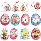 Pasimy 36 Pack Candy Cards with Dome Candy Shaker Greeting Cards Candy Treat Chocolate Holder for Birthday Party Favors Gift Goodie Bags Stuffers Supplies(Eggs Styles)