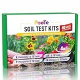 PooTe Soil Test Kit - 4-in-1 Soil Testing Kit with Test Tube & Tablets - 40 Tests Upgraded Accurate Tester for pH Nitrogen Phosphorus & Potassium in Garden Lawn Yard Vegetable