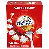 International Delight Coffee Creamer Singles, Sweet & Creamy, Shelf Stable Flavored Creamer, 24 Ct, 16 FL Oz, Pre-Portioned Creamers