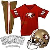 Franklin Sports San Francisco 49ers Kids Football Uniform Set - NFL Youth Football Costume for Boys & Girls - Set Includes Helmet, Jersey & Pants - Large