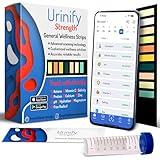 [URINIFY Strength] Urine Test Strips and Mobile App for Keto Strips Urine Test, Hydration Test, Metabolism Test, Electrolytes, pH, Vitamin C, urinalysis Test Strips (6 Count (Pack of 1))