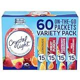 Generic Crystal-Light Variety Pack Zero Sugar Flavored Drink Mix Packets, on-the-go convenience (60 Count)