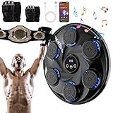 Music Boxing Machine Smart Bluetooth Boxing Equipment for Adults and Kids Home Gym Workout Exercise（2 Pairs of Gloves）