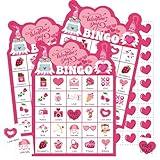 Shappy Valentine's Day Bingo Game for Kids Adults 32 Players Valentine's Day Bingo Game Cards Valentine Game for Classroom School Family Large Group Activity Valentine Gifts Party Favor Supplies