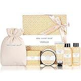 Spa Luxetique Spa Gifts For Women 6pc Vanilla Gifts Set For Women With Body Lotion, Shower Gel, Bubble Bath, Hand Cream, Bath and Body Gifts Set, Birthday Gifts for Women, Spa Set Self Care kit