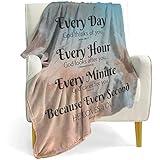 QETXVI Bible Verse Blanket with Inspirational Thoughts and Prayers- Religious Throw Blanket Soft Lightweight Cozy Plush Warm Blankets for Women Men Gift 40"X 50"