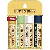 Burt's Bees Lip Balm - Beeswax, Cucumber Mint, Coconut & Pear, and Vanilla Bean Pack, With Responsibly Sourced Beeswax, Tint-Free, Natural Origin Lip Treatment, 4 Tubes, 0.15 oz.