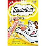 Temptations Creamy Puree Squeezable Lickable Wet Cat Treat Variety Pack, 0.42 oz. Tubes, Pack of 16