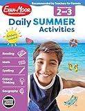 Evan-Moor Daily Summer Activities, Grade 2-3 Workbook, Stickers, Prevent Learning Loss, Reading Comprehension, Writing, Contractions, Math, Word Problems, Subtraction, Multiplication, Geography, Maps