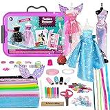 Fashion Designer Kits for Girls with Mannequins-Kids Sewing Kits,Girls Fashion Design Gift,Arts and Crafts Kit,Girl Craft Activities Age 6 7 8 9 10 11 12