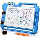 Magnetic Drawing Board Toddler Toys Gift for 2 3 Year Old Girls Boys, Sketch Writing Doodle Pad Age 2-4 Travel Games, Educational Learning Kids Toys for Toddlers Birthday Christmas Gifts (Blue)