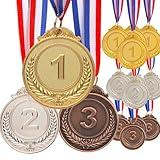 EHENOY 12 Pieces Medals for Awards, Winner Medals Gold Prizes for Sports, Competitions, Party, Classroom, Spelling Bees, Olympic Style, 2 Inches