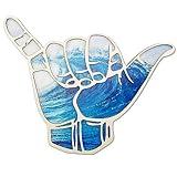 Shaka Wooden Wall Sign Hang Loose Sign Hawaii Aloha Surfer Hand Sign Hand Shape Finger Nursery Room Decor Surf Wall Decor for Home Living Room Kitchen Bathroom Bedroom Decoration