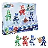 PJ Masks Night Time Mission Glow-in-The-Dark Action Figure Set, Preschool Toy for Kids Ages 3 and Up, 4 Figures and 1 Accessory