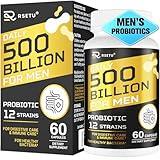 Probiotics for Men, 500 Billion CFU 12 Strains Mens Probiotic with Turmeric Cranberry & Goji, Gut Health for Men, Probiotics for Men Digestive Health, Bloating, Immune & Overall Health, 30-Day Supply