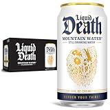 Liquid Death, Still Mountain Water, 18-Pack (12oz Cans), Real Mountain Source, Natural Minerals & Electrolytes