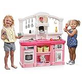 Step2 Fun with Friends Kids Kitchen, Indoor/Outdoor Play Kitchen Set, Toddlers 2+ Years Old, 25 Piece Kitchen Toy Set, Easy to Assemble, Pink