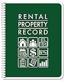 BookFactory Rental Property Record Book/Landlord Renter Record Keeping Log Book - Wire-O, 100 Pages, 8.5" x 11" (LOG-100-7CW(RentalProperty)-RX)