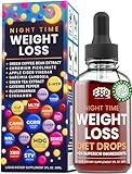 Night Time Weight Loss Diet Drops - Appetite Control, Fat Burner, Metabolism Booster - Apple Cider Vinegar - Cinnamon - Cayenne Pepper