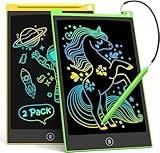 TECJOE 2 Pack LCD Writing Tablet, 8.5 Inch Colorful Doodle Board Drawing Tablet for Kids, Kids Travel Games Activity Learning Toys Birthday Gifts for 3 4 5 6 Year Old Boys and Girls Toddlers