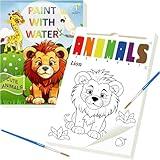 Paint with Water Books for Toddlers - Watercolor Painting Book - Children Arts and Crafts for Kids Ages 2-4 4-8 - Toddler Activities 2 3 5 4 Year Old - Art Craft Kits - Water Coloring Book Animals