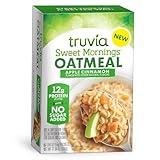 Truvia® Sweet Mornings™ Apple Cinnamon Instant Rolled Oat Oatmeal Packets, 12 G Protein, No Sugar Added (6 packets)