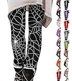 Halloween Leggings with Pockets for Women Halloween Leggings for Women Pumpkin Spiderweb Graphic High Waisted Workout Pants 2024 Halloween Stretchy Leggings