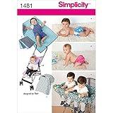 Simplicity 1481 Baby Accessories and Swimwear Sewing Patterns, Sizes 0-9 Months