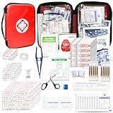 Travel-First Aid-Kit Car-Home 300PCS Survival-Kit Outdoor-Adventure - Small Portable Red Emergency Essential Sets Office Hiking Camping Business Public Must Have First Aid Gear Equipment 1st Aid