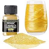 NiHome Edible Food-Grade Glimmer Powder Glitter Luster Dust Metallic Food Decorating Sprinkle Glimmery Dust for Drink Wine Beverage Cake Candy Dessert Bakery Restaurant Vegan (0.18oz/5g, Sunlit)