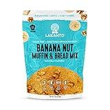 Lakanto Sugar Free Banana Nut Muffin and Bread Mix - Sweetened with Monk Fruit Sweetener, 2g Net Carbs, Gluten Free, Naturally Flavored, Keto Diet Friendly, Dairy Free (12 Muffins)