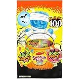 SOUR PATCH KIDS & SWEDISH FISH Mini Halloween Candy Variety Pack, 100 Trick or Treat Bags