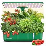 GreeHealth Hydroponics Growing System Kit 15Pods, Indoor Herb Garden with LEDs Full-Spectrum Plant Grow Light, Plants Germination Kit, Height Adjustable, Ideal Gardening Gifts for Women, Green