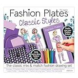 Kahootz Fashion Plates — Classic Styles — Mix-and-Match Drawing Kit — Make 100s of Fabulous Fashion Designs — For Ages 6+