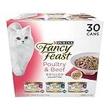 Purina Fancy Feast Grilled Wet Cat Food Poultry and Beef Collection Wet Cat Food Variety Pack - (Pack of 30) 3 oz. Cans