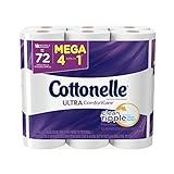 Cottonelle Ultra ComfortCare Mega Roll Toilet Paper, Bath Tissue, 18 Count (Pack of 2)