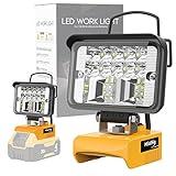 Cordless LED Work Light for Dewalt 18v/20v Battery, 20w 2000lumens Battery Powered Portable LED Flood Light for Dewalt 20v Tools Only with USB&Type-C Charging for Workshop, Garage, Camping, Emergency