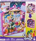 Polly Pocket Advent Calendar with 2 Dolls, Dollhouse Frame, Furniture & Accessories, 25 Surprises, Holiday Theme